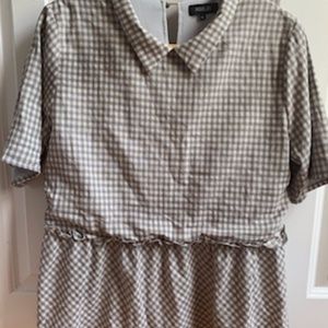 ROOLEE Gray and White Gingham Shirt